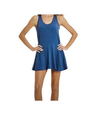 JoyLab Women's Blue Racerback Athletic Dress With Built-In Shorts L